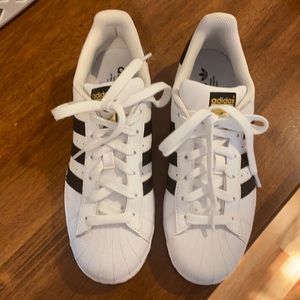 Adidas Superstar Sneakers Black and White Size 8